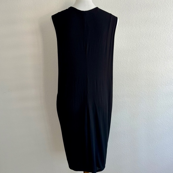 Vanessa Bruno Black Silk Draped Front Dress in Size 2 - Picture 3 of 6